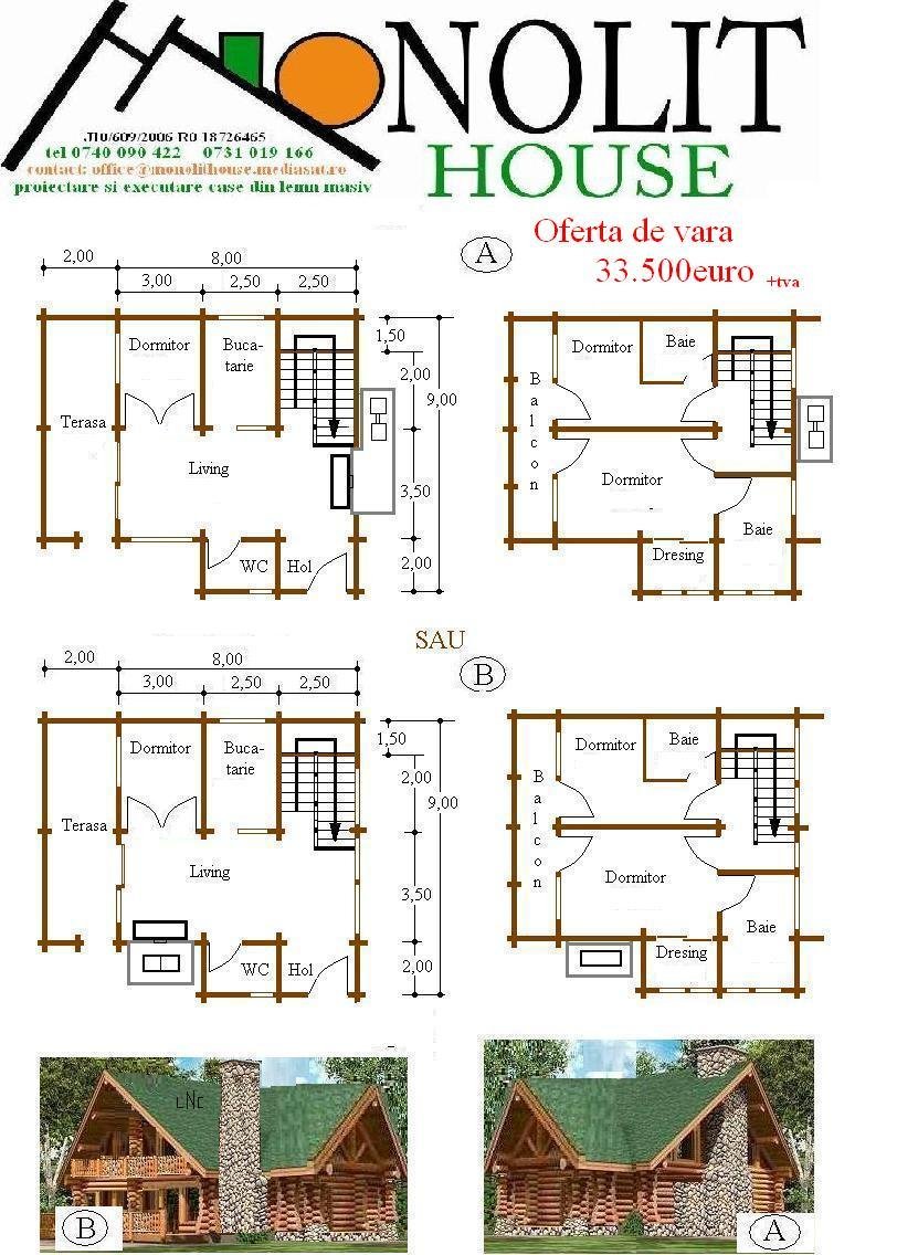 CASA DIN LEMN ROTUND NECALIBRAT